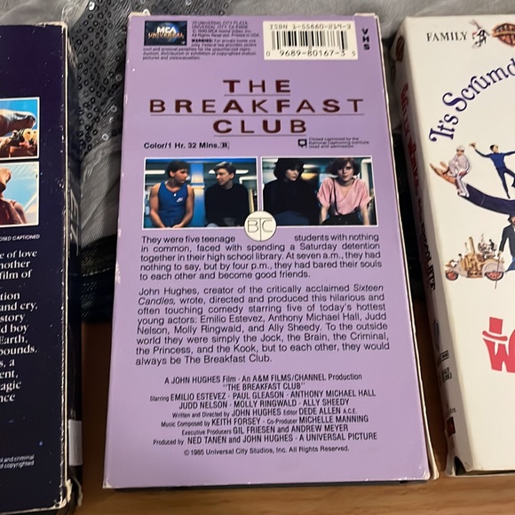 E.T. The Breakfast Club Willy Wonka vhs - Picture 6 of 10